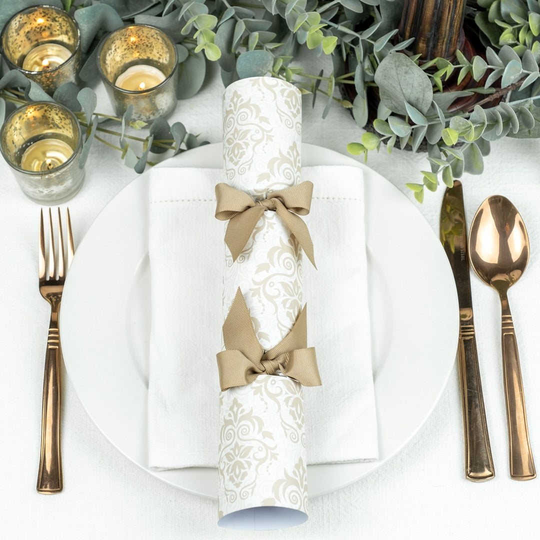 Luxury Gold Eco Friendly Christmas Cracker on Christmas table